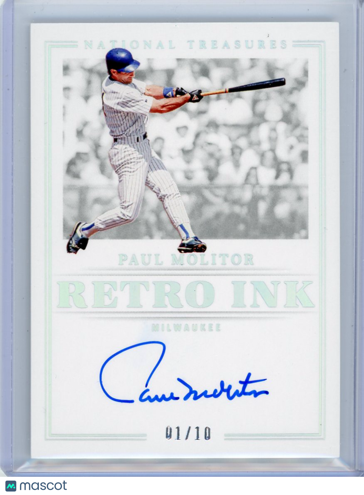 Paul Molitor - 2023 Panini National Treasures Baseball Retro Ink Gold Auto 01/10