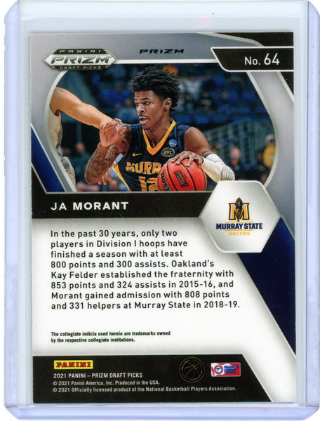 Ja Morant - 2021 Panini Prizm Draft Picks Tiger Stripe #64