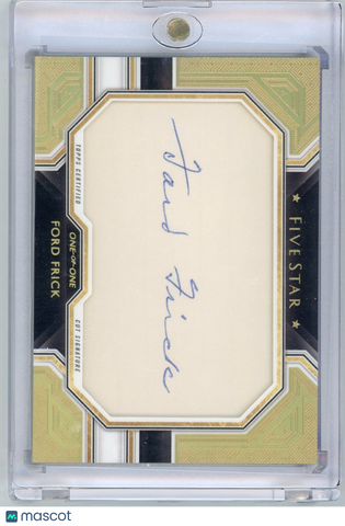 Ford Frick - 2019 Topps Five Star Baseball Cut Signature