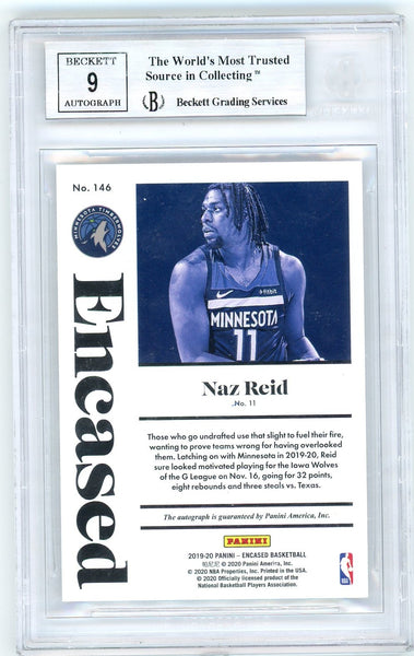 Naz Reid SS - 2019 Panini Encased BGS 8.5 Rookie AU/99 /99