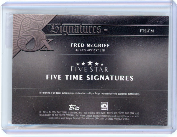 Fred McGriff - 2024 Topps Five Star Five Time Signatures Auto 31/50