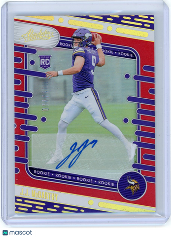 J.J. McCarthy - 2024 Panini Absolute Football Rookie Auto 041/100