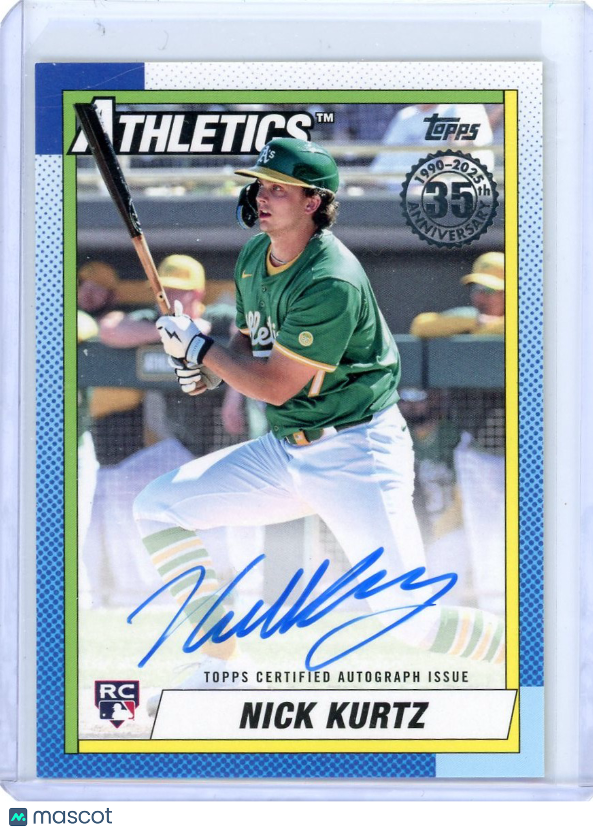 Nick Kurtz - 2025 Topps Baseball RC 35 Anniversary Auto on Card