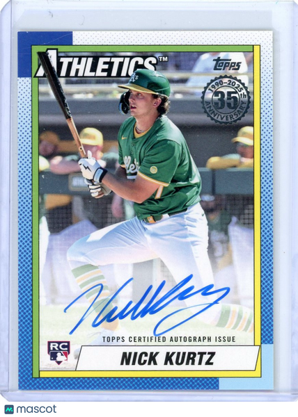 Nick Kurtz - 2025 Topps Baseball RC 35 Anniversary Auto on Card