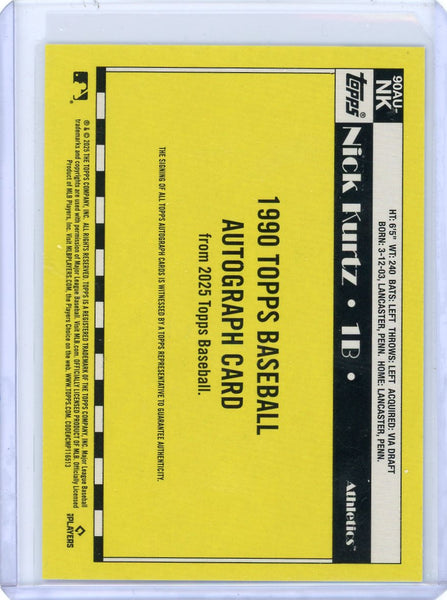 Nick Kurtz - 2025 Topps Baseball RC 35 Anniversary Auto on Card