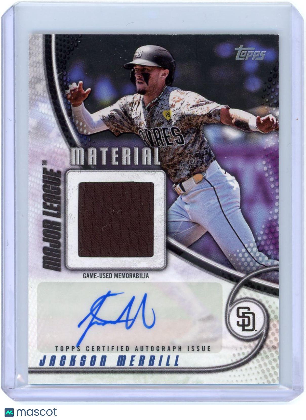 Jackson Merrill - 2025 Topps Major League Material Auto Autograph 05/50 MLMAR-JM