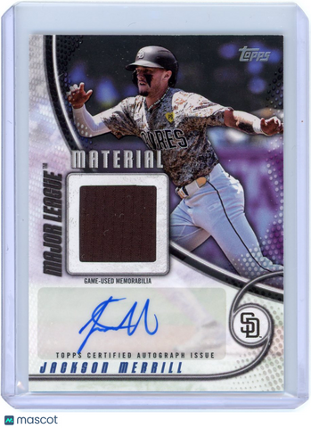 Jackson Merrill - 2025 Topps Major League Material Auto Autograph 05/50 MLMAR-JM