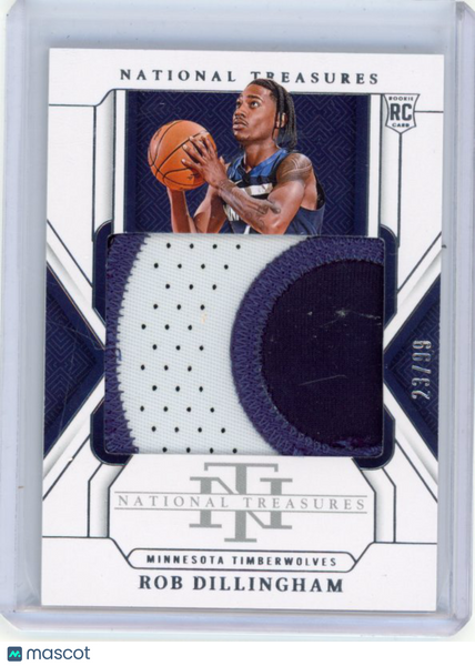 Rob Dillingham - 2024-25 Panini National Treasures Basketball Rookie Patch /99