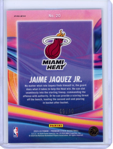 Jaime Jaquez Jr. - 2024 Panini NBA Hoops Premium Stock Prizm Gold 09/10 RC