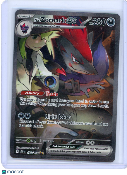2015 BREAKthrough N'S Zoroark EX Holo Secret Rare FA #185/159