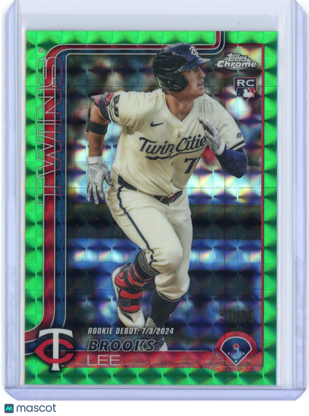 Brooks Lee - 2025 Topps Chrome Update Green Geometric Rookie 50/99 USC6