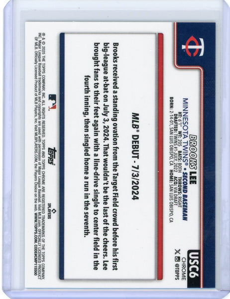 Brooks Lee - 2025 Topps Chrome Update Green Geometric Rookie 50/99 USC6
