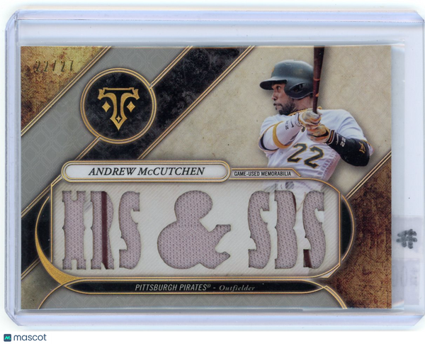 Andrew McCutchen - 2017 Topps Triple Threads Jersey Relic HRS & SBS Jsy # 22/27