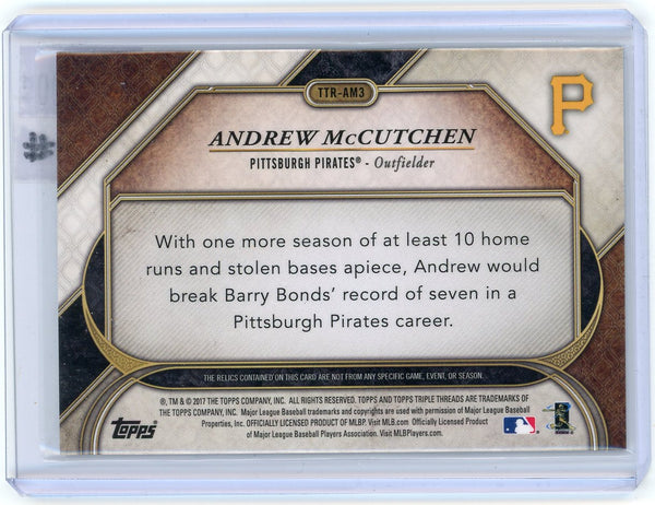 Andrew McCutchen - 2017 Topps Triple Threads Jersey Relic HRS & SBS Jsy # 22/27
