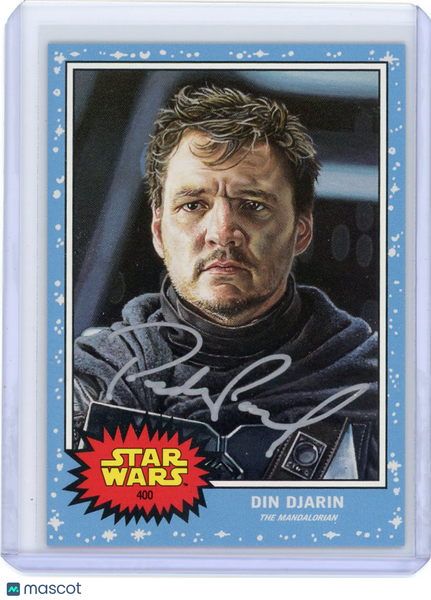 Pedro Pascal signed Topps Star Wars Living Set #400 Din Djarin Auto SWAU