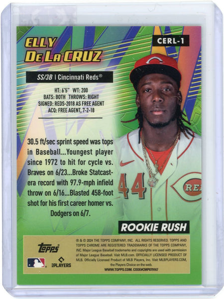 Elly De La Cruz - 2024 Topps Chrome Logofractor All-Etch Rookie Rush RC CERL-1