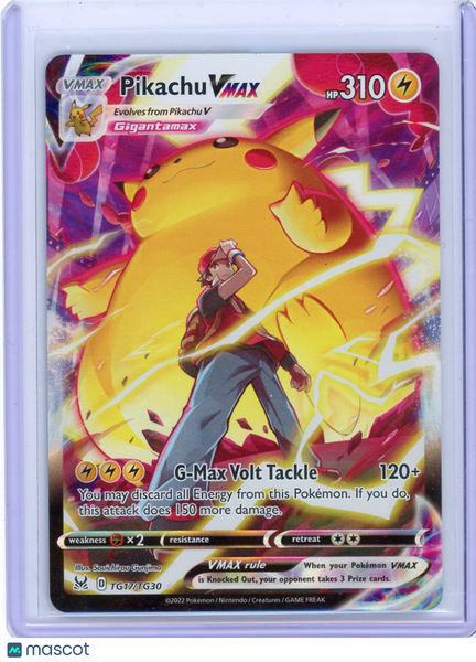 2022 Pokemon Lost Origin Pikachu VMAX Holo Rare #TG17/TG30 Gigantamax