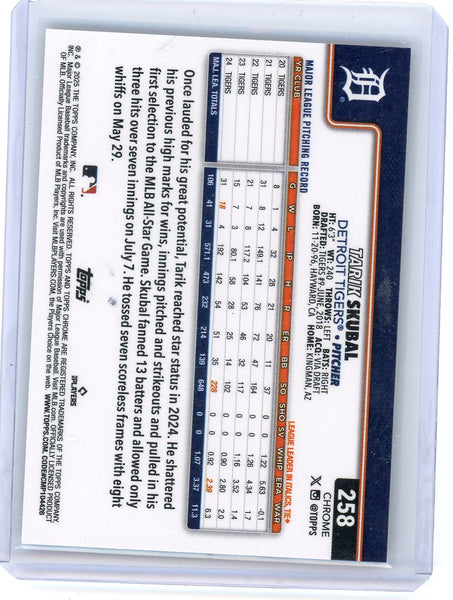 Tarik Skubal - 2025 Topps Chrome Logofractor Black Refractor /10