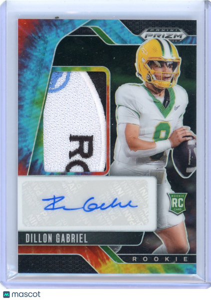Dillon Gabriel - 2025 Panini Prizm Draft Rookie Bowl Patch Auto TIE-DYE 25/25