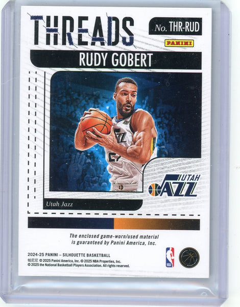 Rudy Gobert - 2025 Silhouette GAME USED Logoman Patch 10/10
