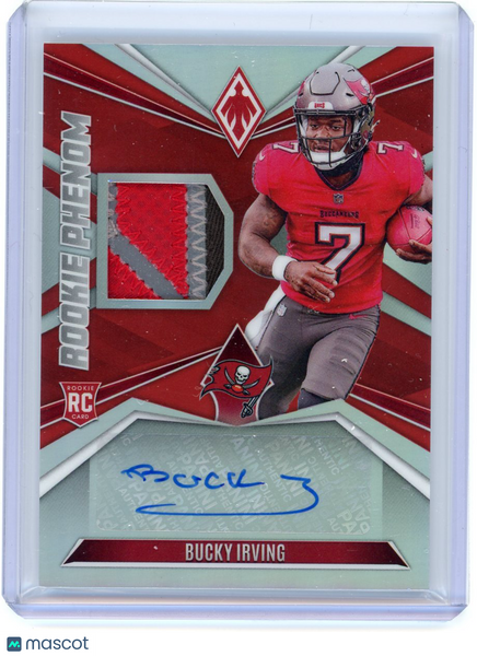 Bucky Irving - 2025 Panini Phoenix Football Rookie Phenom Patch Auto 74/99 RC