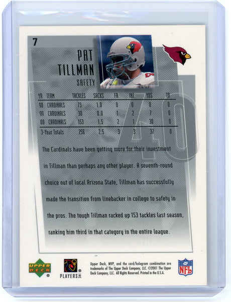 Pat Tillman - 1999 Upper Deck MVP Football Rookie RC #7 Arizona Cardinals