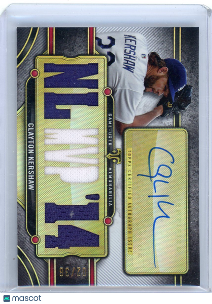 Clayton Kershaw - 2024 Topps Triple Threads Relic Patch 2/36