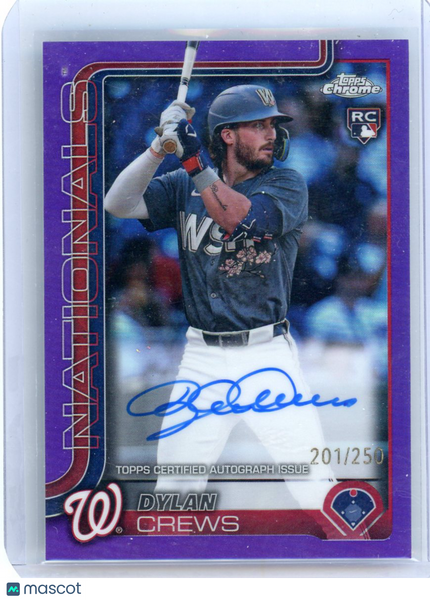 Dylan Crews - 2025 Topps Chrome Purple Refractor RC 201/250