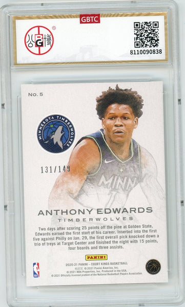 Anthony Edwards - 2021 Panini Court Kings Works In Progress Ruby RC 131/149