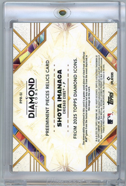 Shota Imanaga - 2025 Topps Diamond Icons Preeminent Pieces Relics Relic Patch