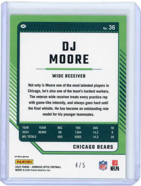 DJ Moore - 2024 Panini Donruss Optic Football Green 4/5 #36