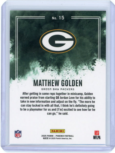 Matthew Golden - 2025 Panini Phoenix Football Rookie Color Blast #15
