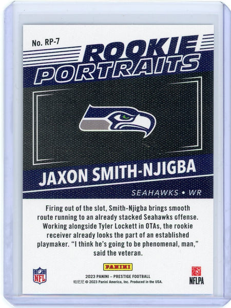 Jaxon Smith-Njigba - 2023 Panini Prestige Football Rookie Portraits SP RP-7