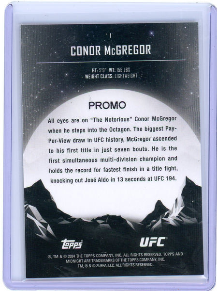 Conor McGregor - 2024 Topps UFC Midnight PROMO CARD SSP #1