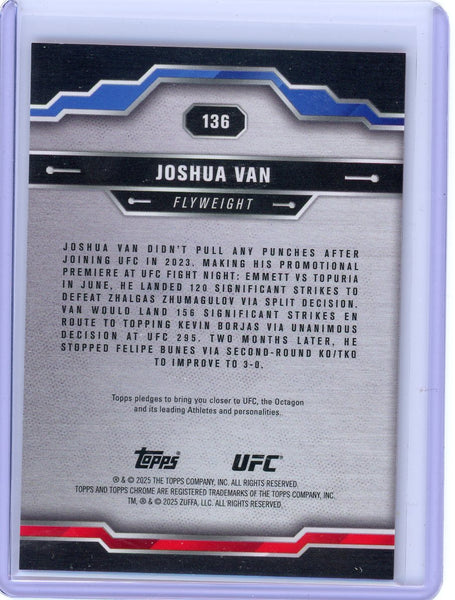 Joshua Van - 2025 Topps Chrome UFC Rookie Red Raywave Refractor 10/10