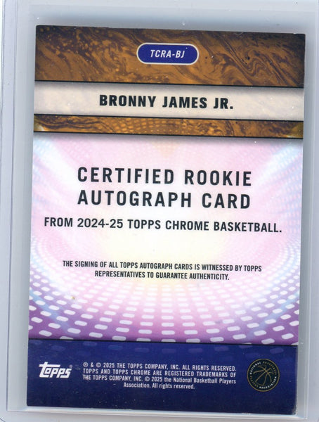 Bronny James Jr. - 2024 Topps Chrome Basketball Orange Rookie Auto 25/25