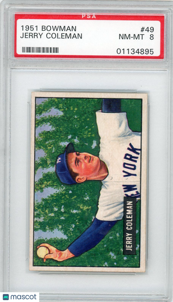 Jerry Coleman - 1951 Bowman PSA 8