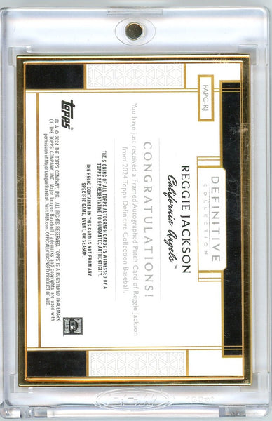 Reggie Jackson - 2024 Topps Definitive Collection Patch Framed Game-Used Mem
