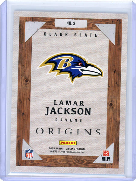 Lamar Jackson - 2025 Panini Origins Blank Slate CASE HIT