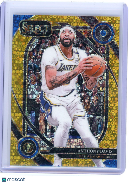 Anthony Davis - 2024 Panini Select Prizm Courtside Gold Disco JERSEY # 3/10