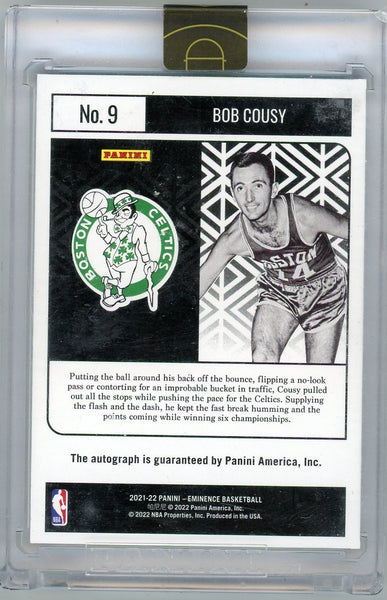 Bob Cousy - 2022 Panini Eminence Green 3/3
