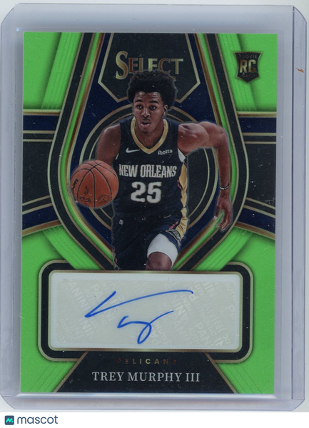 Trey Murphy III - 2022 Panini Select Prizm Neon Green 74/99 Rookie Auto