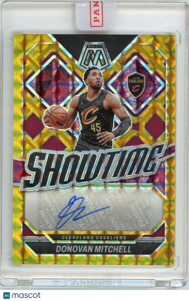 Donovan Mitchell - 2024 Panini Mosaic Showtime Gold Auto 09/10 SS-MIT