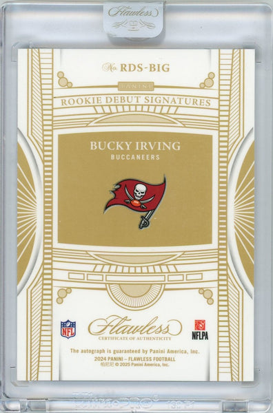 Bucky Irving - 2025 Panini Flawless Football Rookie Debut Signatures Auto 16/25