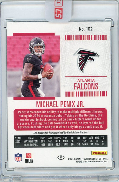 Michael Penix Jr. - 2025 Panini Contenders Conference Ticket Rookie Auto 57/75