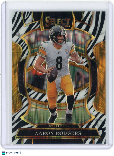 Aaron Rodgers - 2026 Panini Select Prizm Zebra #51 Concourse