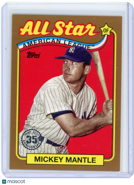 Mickey Mantle - 2024 Topps 1989 Topps Baseball 35th Anniversary Gold 28/50