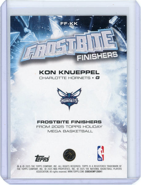 Kon Knueppel - 2025 Topps Holiday Mega Basketball Frostbite Finishers Rookie SP