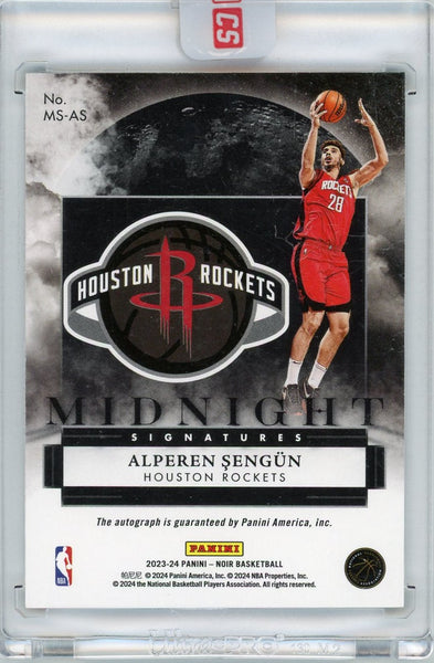 Alperen Şengün - 2024 Panini Noir Midnight Signatures Auto 18/49