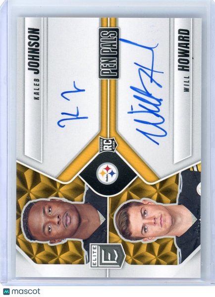 Will Howard Kaleb Johnson - 2025 Panini Donruss Elite Pen Pals Rookie Auto
